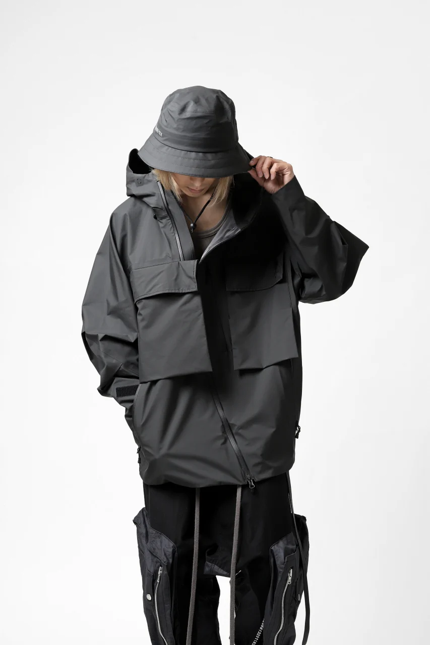 D-VEC x ALMOSTBLACK "GORETEX PRODUCT 3L SHELL" HAT (DARK GREY) - Image 27