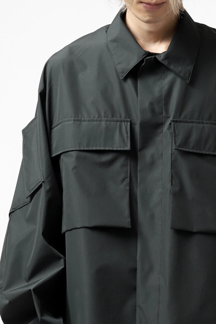 D-VEC x ALMOSTBLACK "GORETEX PRODUCT 3L SHELL" HOODED JACKET (DARK GREY) - Image 76