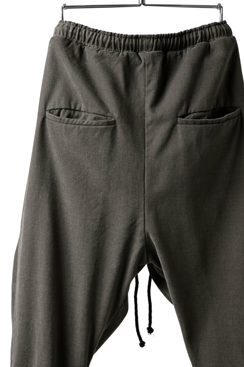 daub CENTRAL SEAM BUTTONS CLOSURE PANTS / SOFT COTTON TWILL (KHAKI GREY) - Image 13