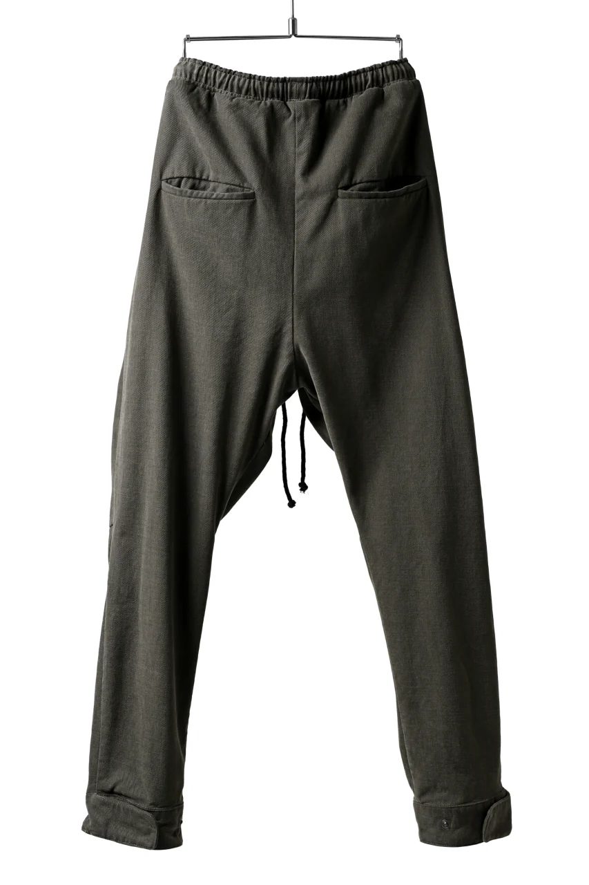 daub CENTRAL SEAM BUTTONS CLOSURE PANTS / SOFT COTTON TWILL (KHAKI GREY) - Image 4
