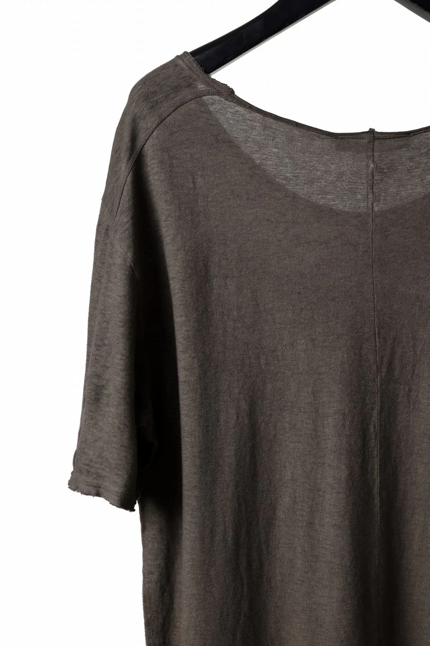 daub DYEING CENTRAL BACK SEAM ERGONOMIC T-SHIRT / SLAB COLI JERSEY (BROWN) - Image 9