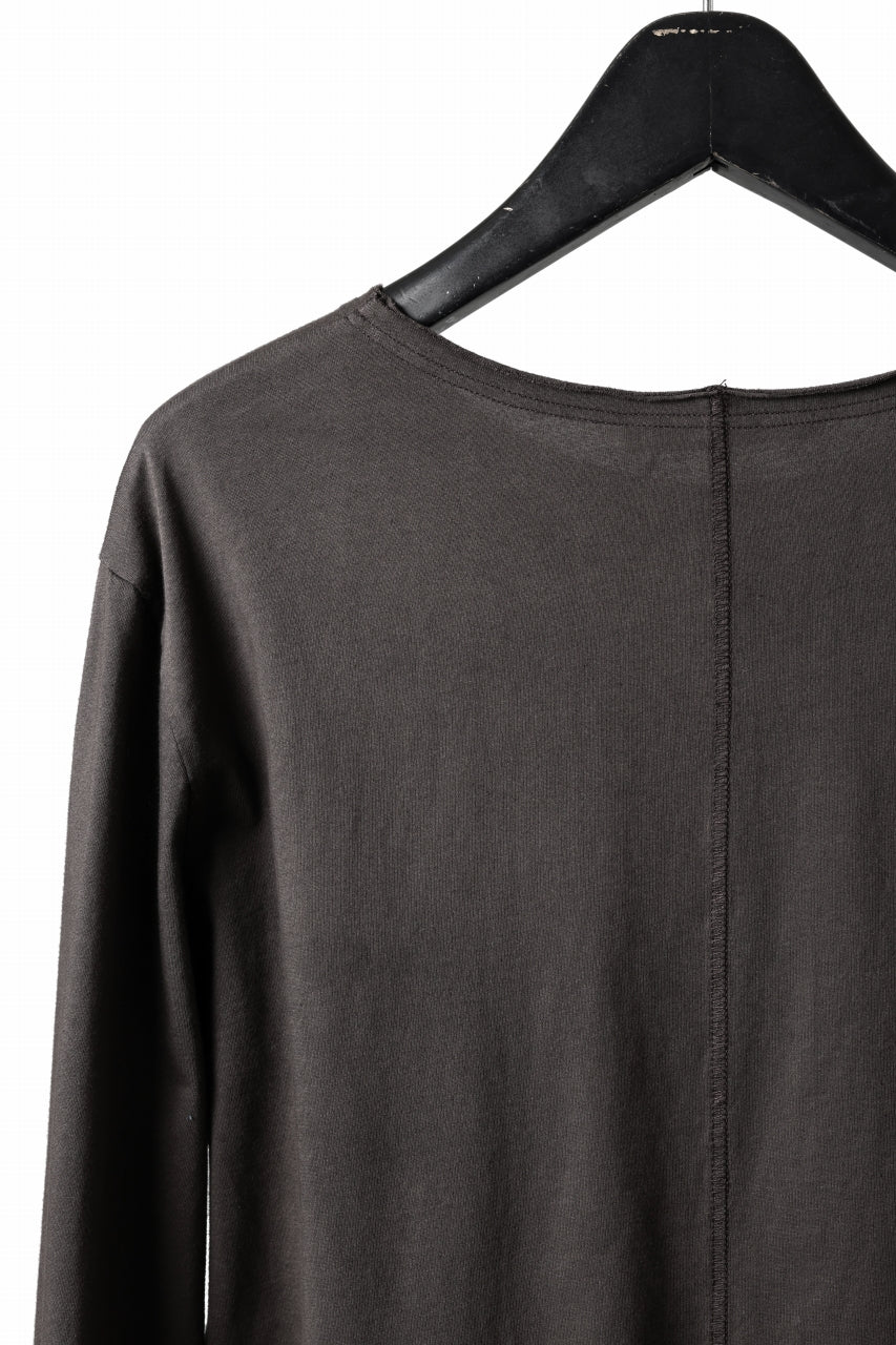 daub DYEING CENTRAL BACK SEAM L/S CUT & SEWN / C.JERSEY (BROWN) - Image 11