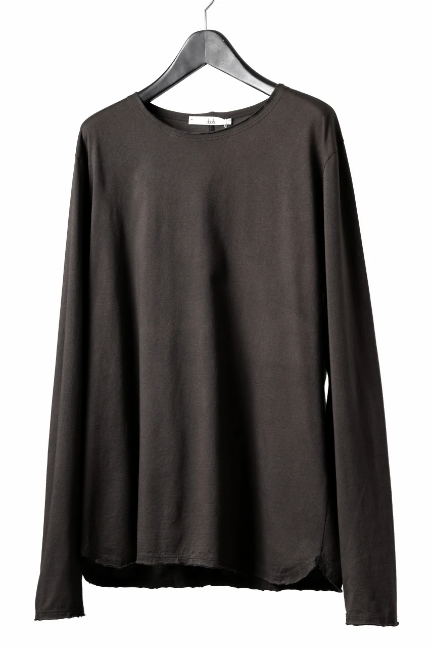 daub DYEING CENTRAL BACK SEAM L/S CUT & SEWN / C.JERSEY (BROWN) - Image 2