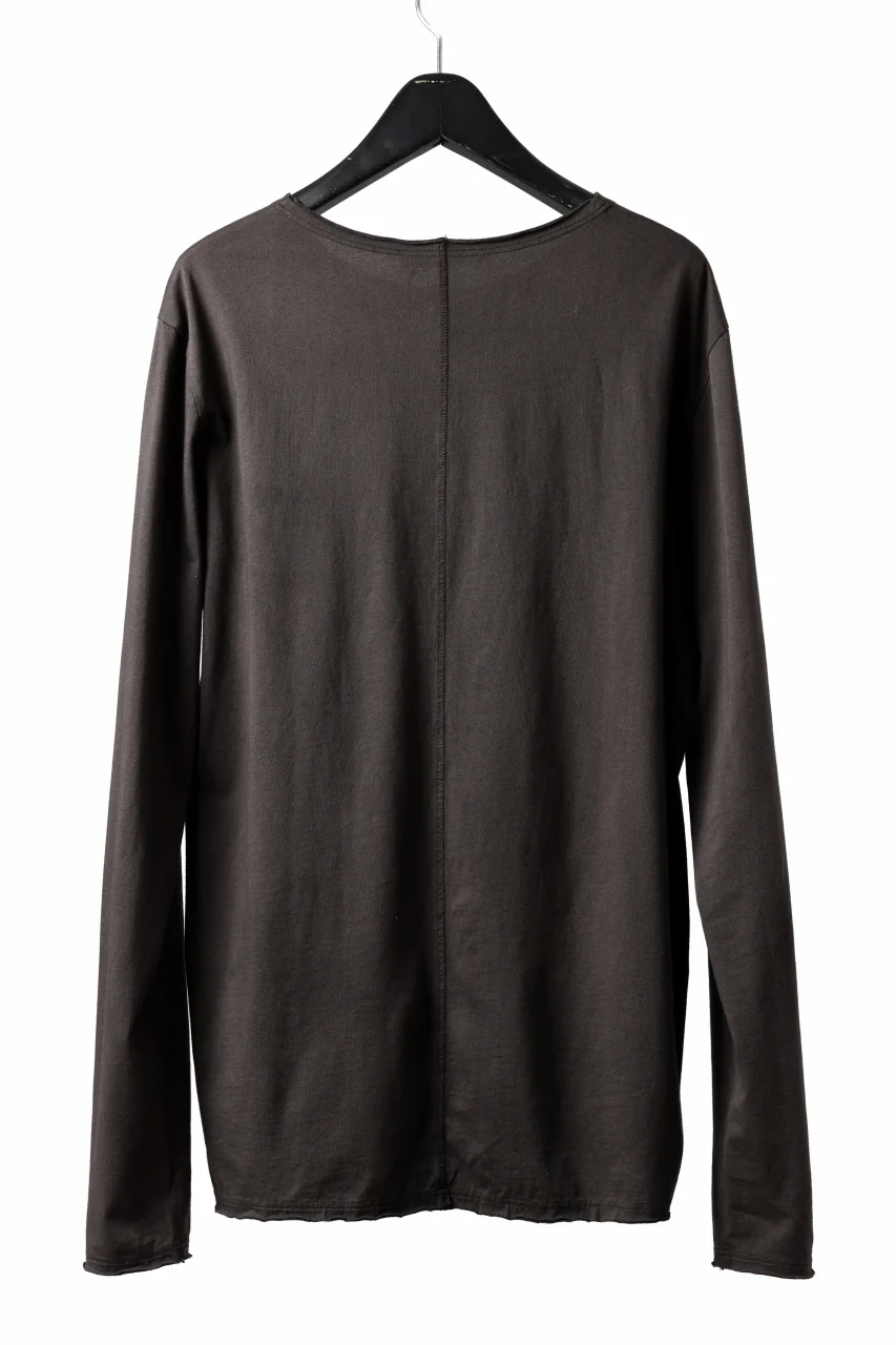 daub DYEING CENTRAL BACK SEAM L/S CUT & SEWN / C.JERSEY (BROWN) - Image 3
