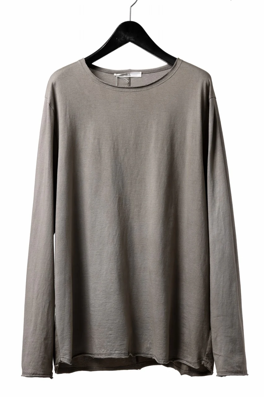 daub DYEING CENTRAL BACK SEAM L/S CUT & SEWN / C.JERSEY (TAUPE GREY)