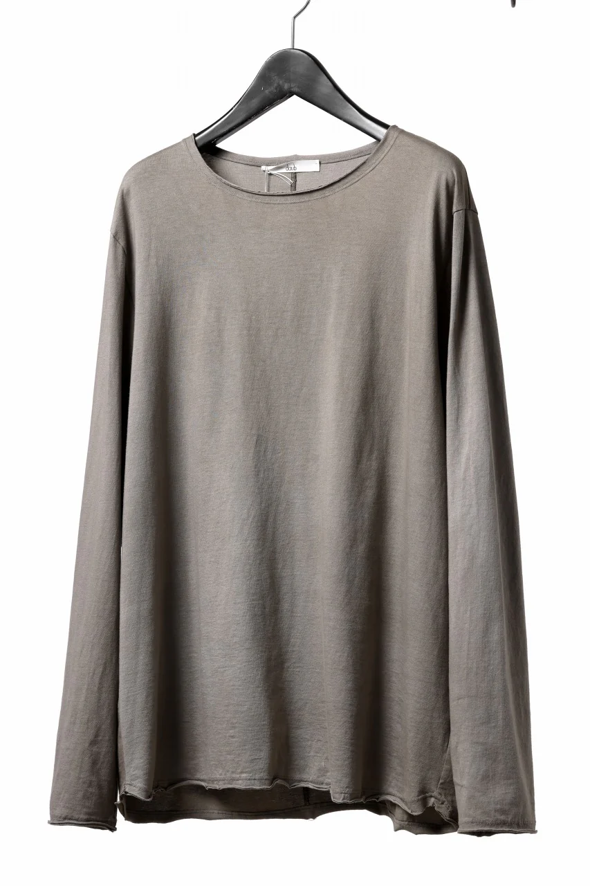 daub DYEING CENTRAL BACK SEAM L/S CUT & SEWN / C.JERSEY (TAUPE GREY) - Image 2