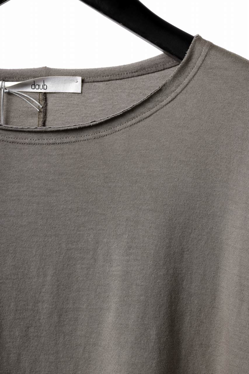 daub DYEING CENTRAL BACK SEAM L/S CUT & SEWN / C.JERSEY (TAUPE GREY) - Image 7