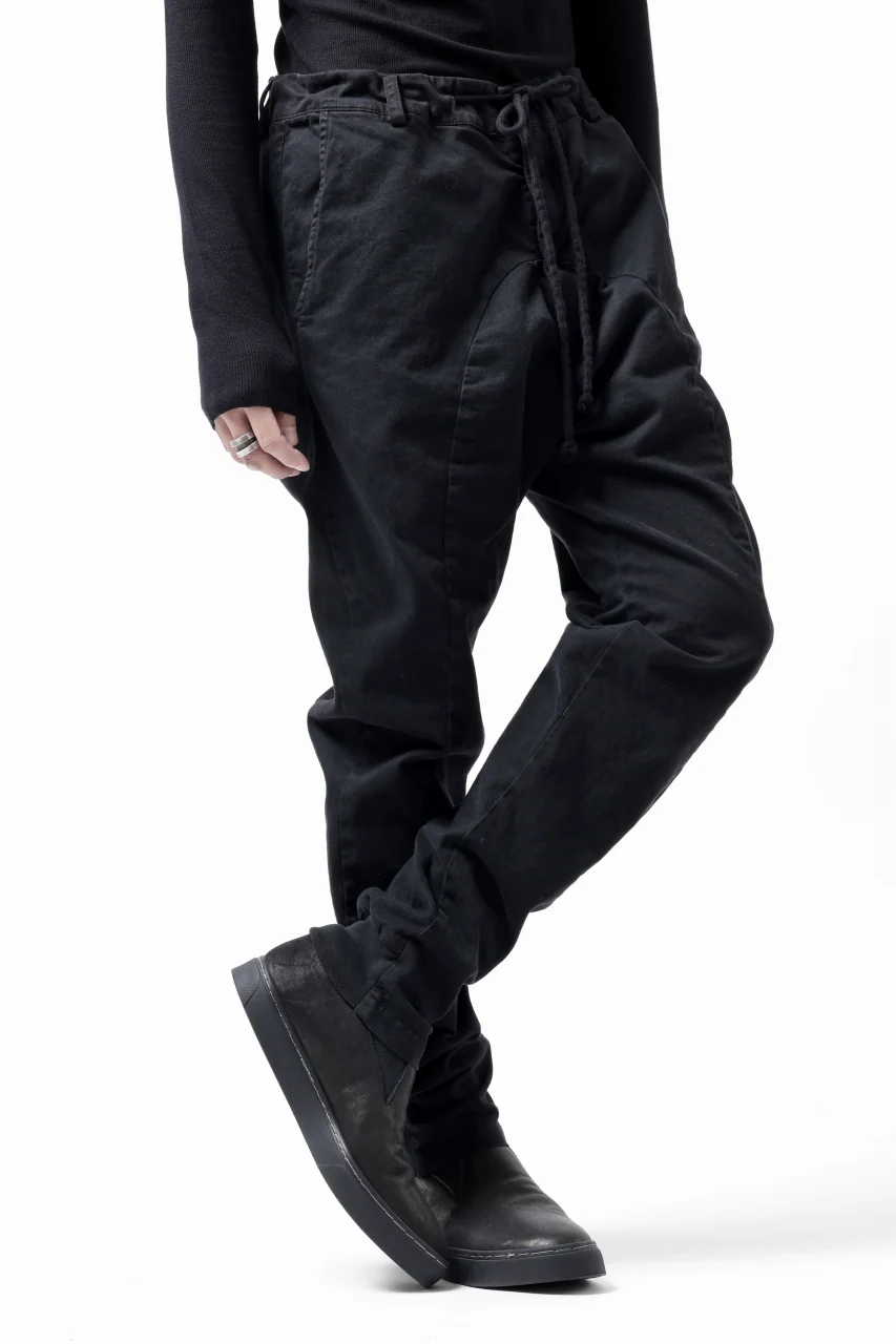 daub DYEING EASY TROUSER PANTS / STRETCH TWILL COTTON (BLACK) - Image 10