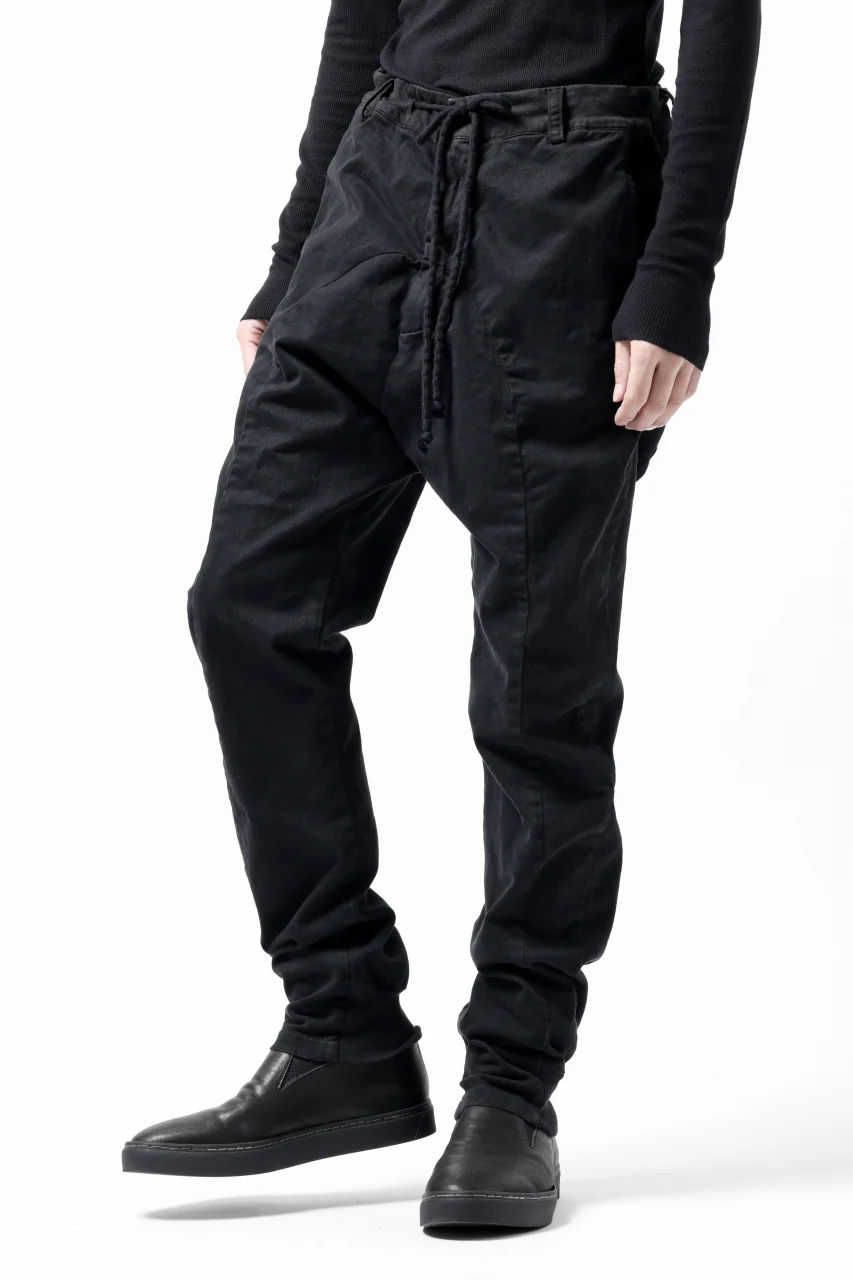 daub DYEING EASY TROUSER PANTS / STRETCH TWILL COTTON (BLACK) - Image 3