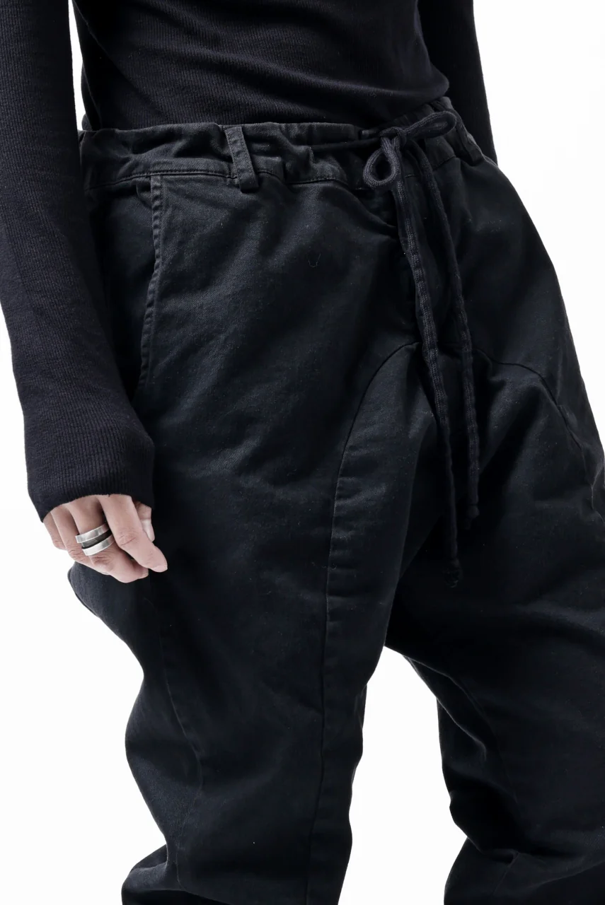 daub DYEING EASY TROUSER PANTS / STRETCH TWILL COTTON (BLACK) - Image 30