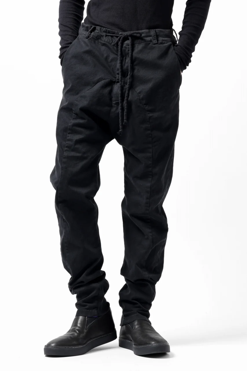 daub DYEING EASY TROUSER PANTS / STRETCH TWILL COTTON (BLACK) - Image 5