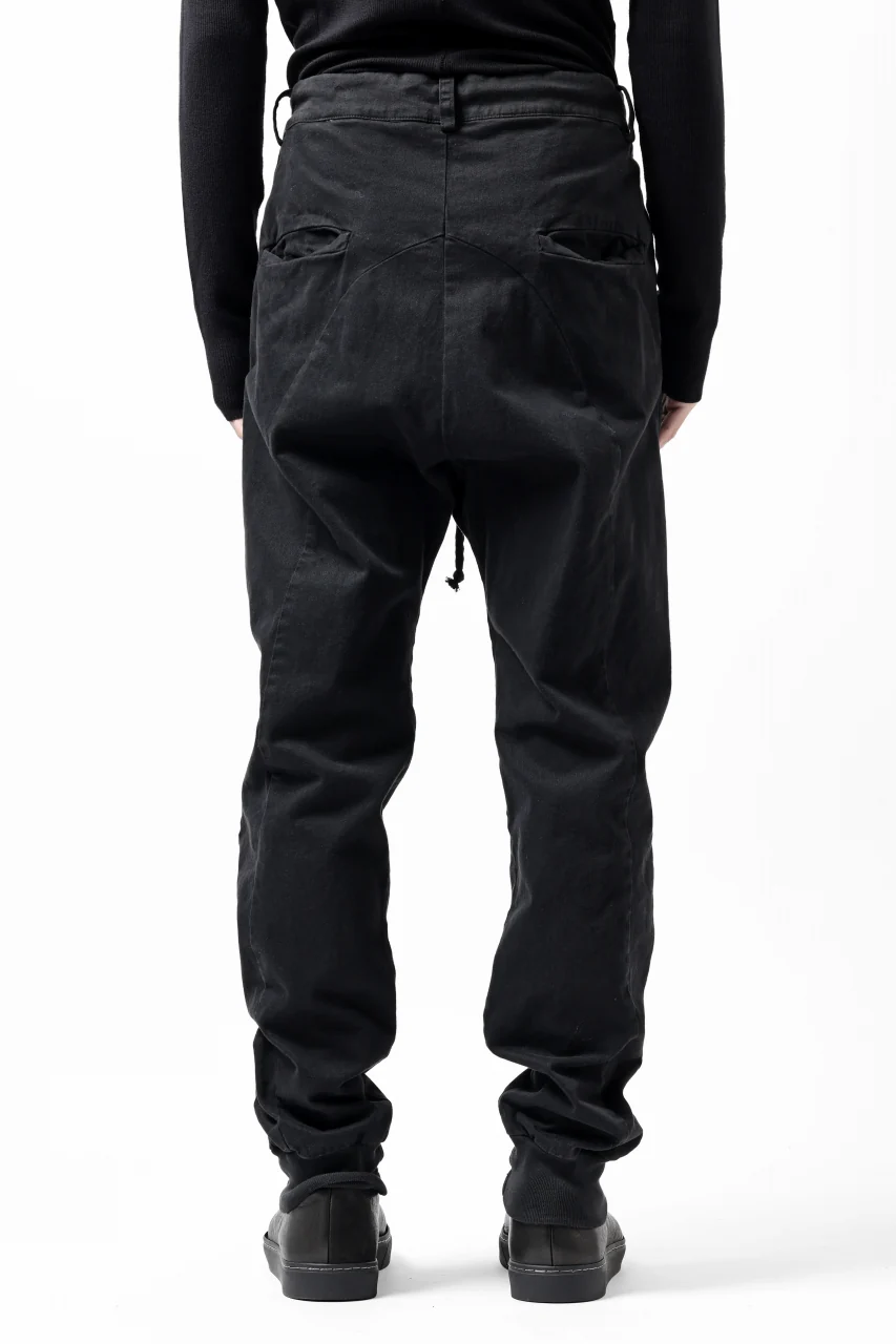 daub DYEING EASY TROUSER PANTS / STRETCH TWILL COTTON (BLACK) - Image 7