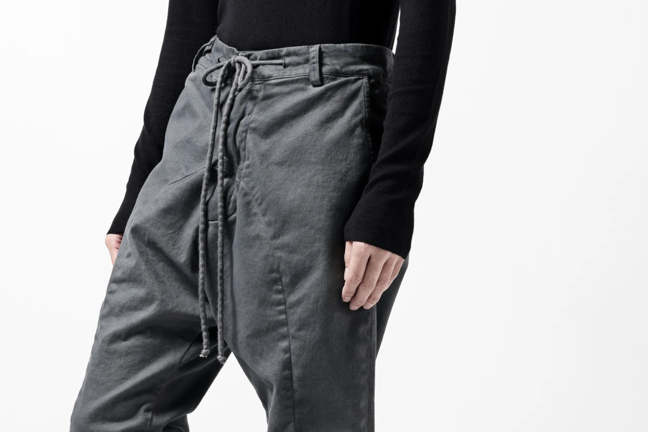 daub DYEING EASY TROUSER PANTS / STRETCH TWILL COTTON (GREY) - Image 35