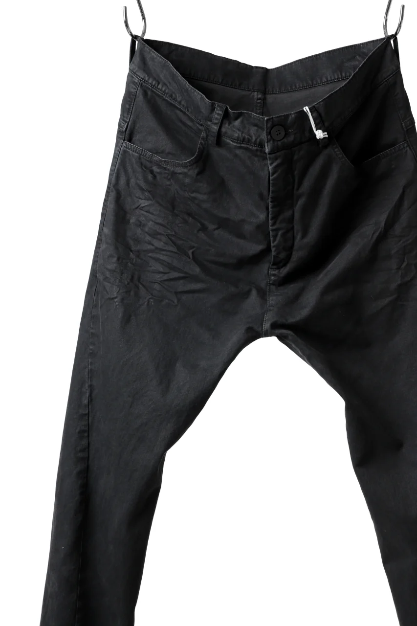 daub DYEING ERGONOMIC PANTS / STRETCH COTTON (BLACK) - Image 4