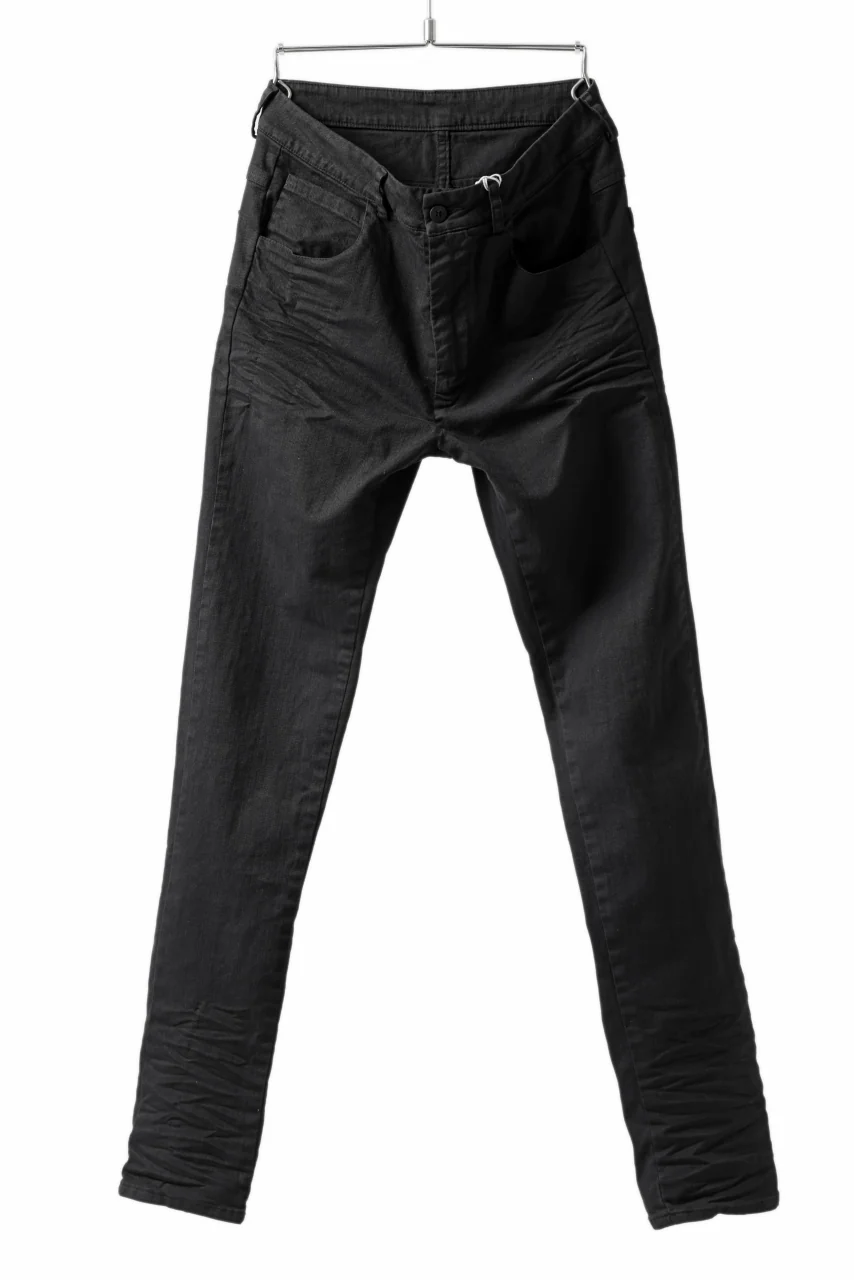 daub DYEING ERGONOMIC SLIM PANTS / L.TWILL (BLACK)