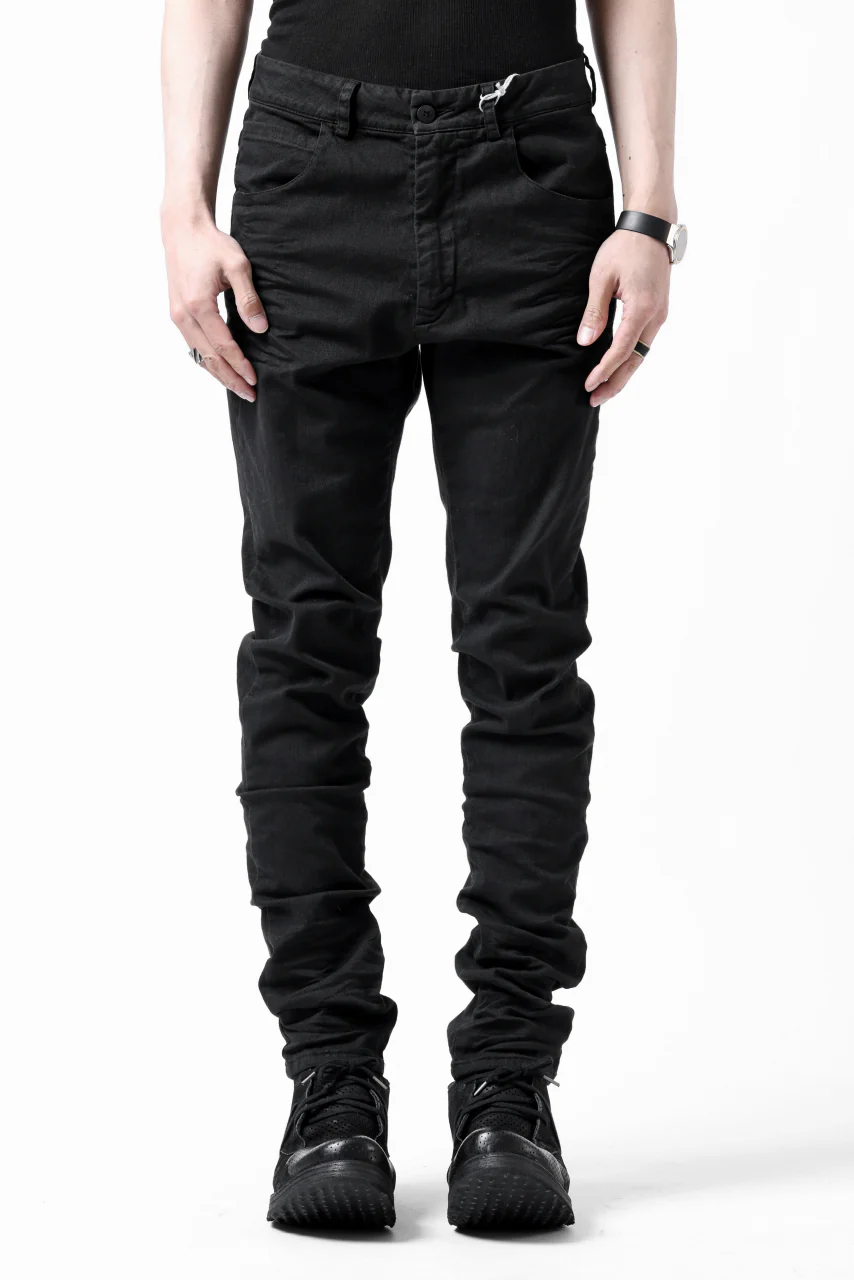 daub DYEING ERGONOMIC SLIM PANTS / L.TWILL (BLACK) - Image 3