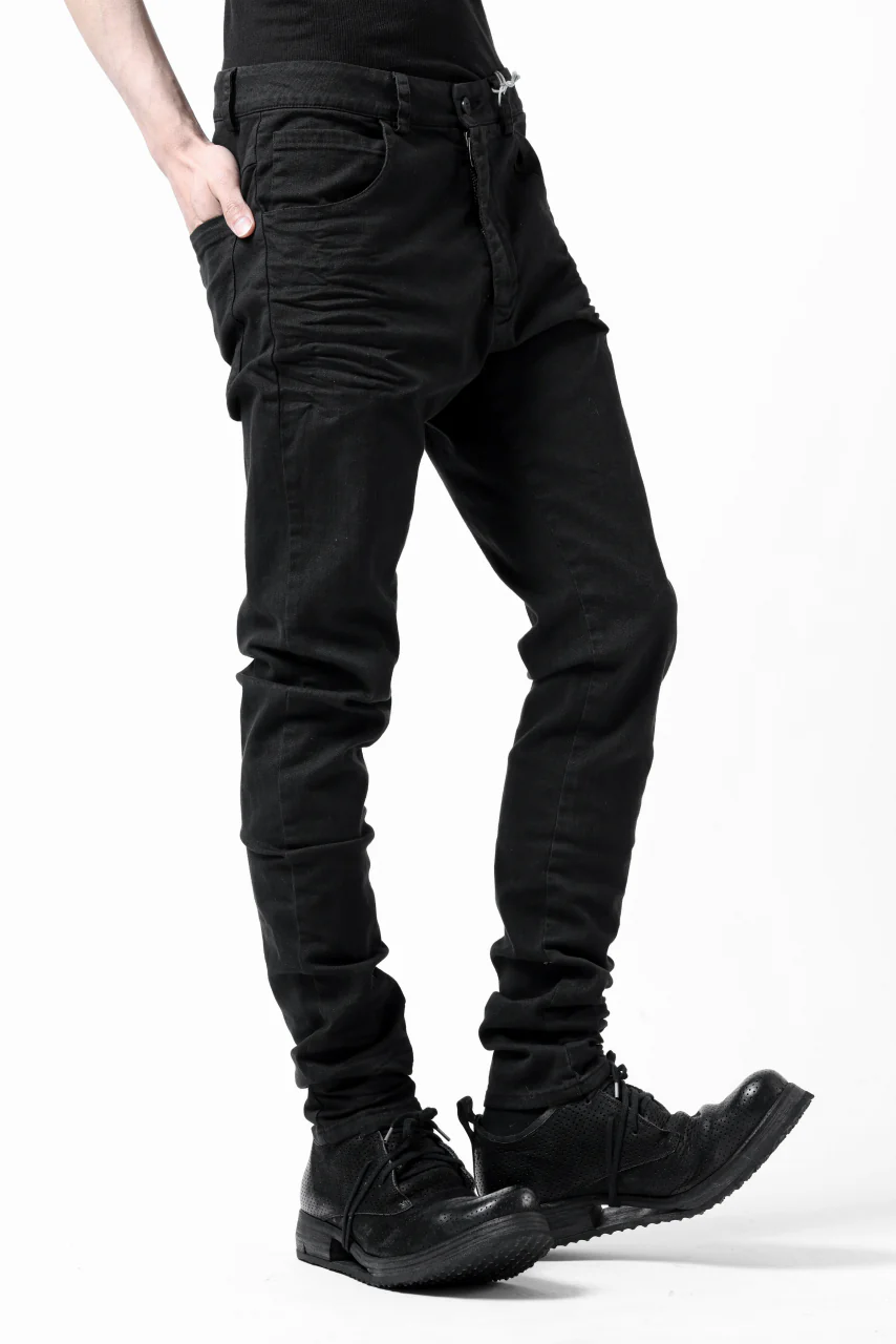 daub DYEING ERGONOMIC SLIM PANTS / L.TWILL (BLACK) - Image 4