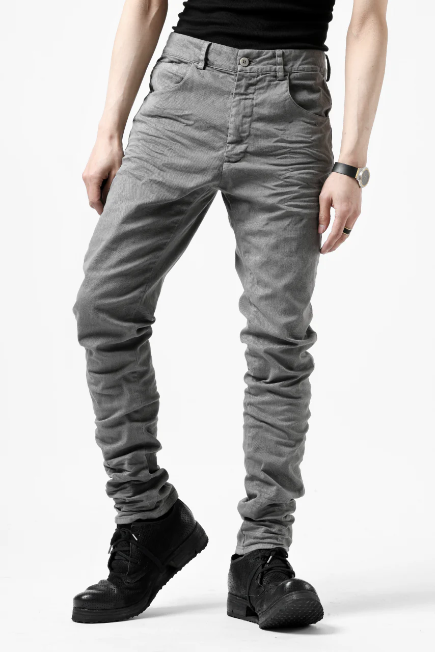 daub DYEING ERGONOMIC SLIM PANTS / L.TWILL (GREY) - Image 3