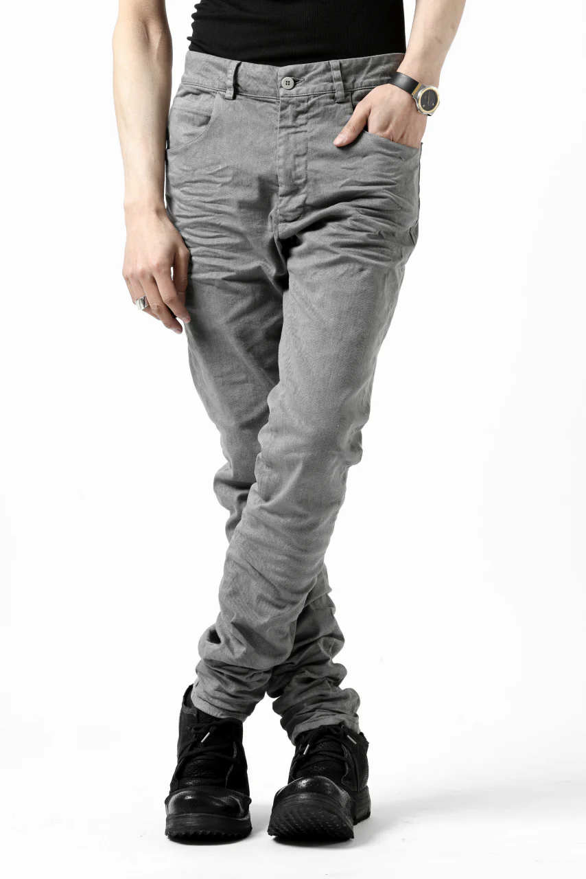 daub DYEING ERGONOMIC SLIM PANTS / L.TWILL (GREY) - Image 4