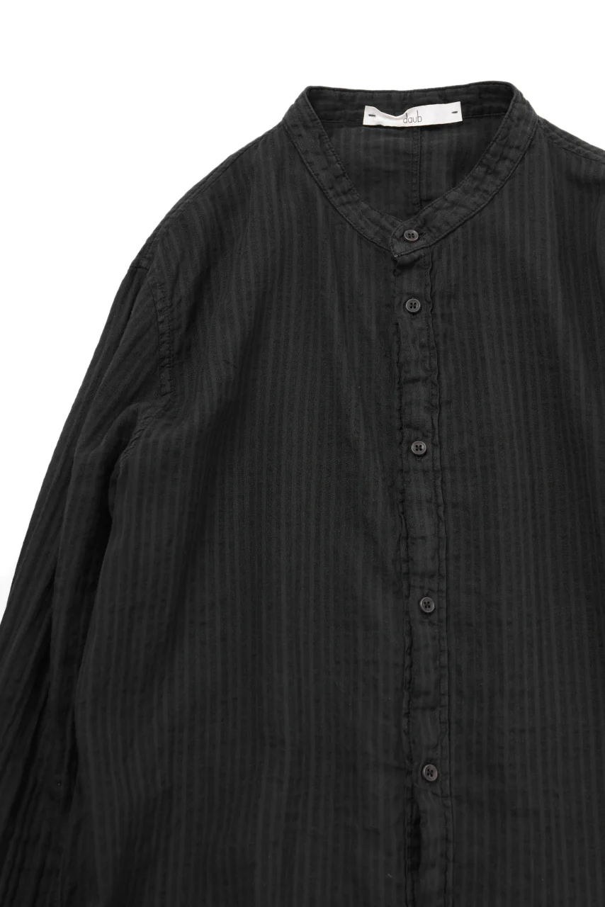daub DYEING LONG SHIRT / CL-STRIPE (BLACK) - Image 14