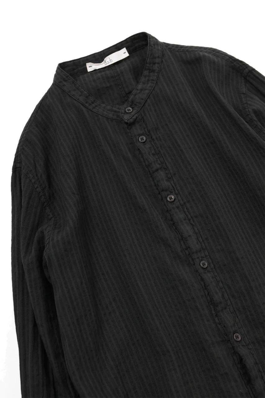 daub DYEING LONG SHIRT / CL-STRIPE (BLACK) - Image 15