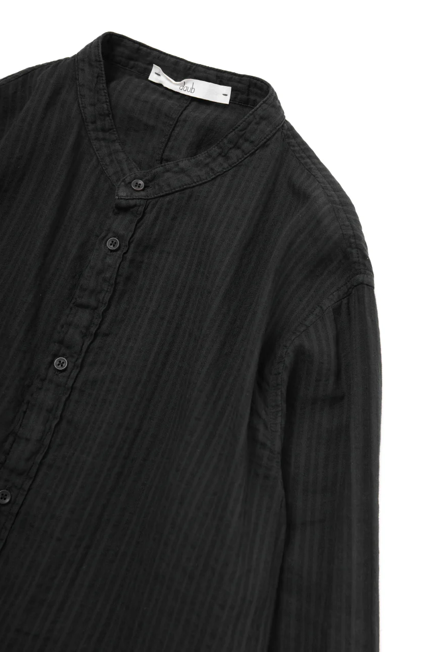 daub DYEING LONG SHIRT / CL-STRIPE (BLACK) - Image 16