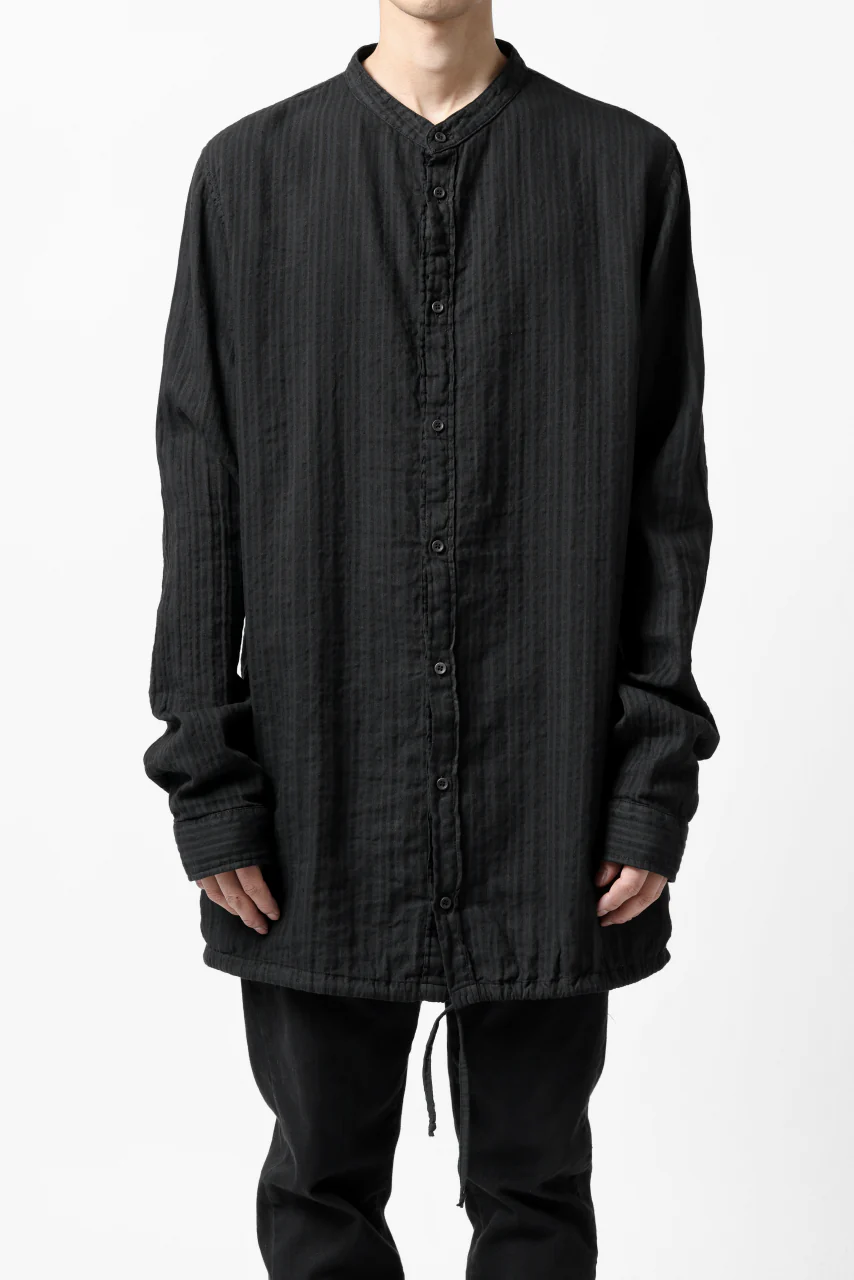 daub DYEING LONG SHIRT / CL-STRIPE (BLACK) - Image 2