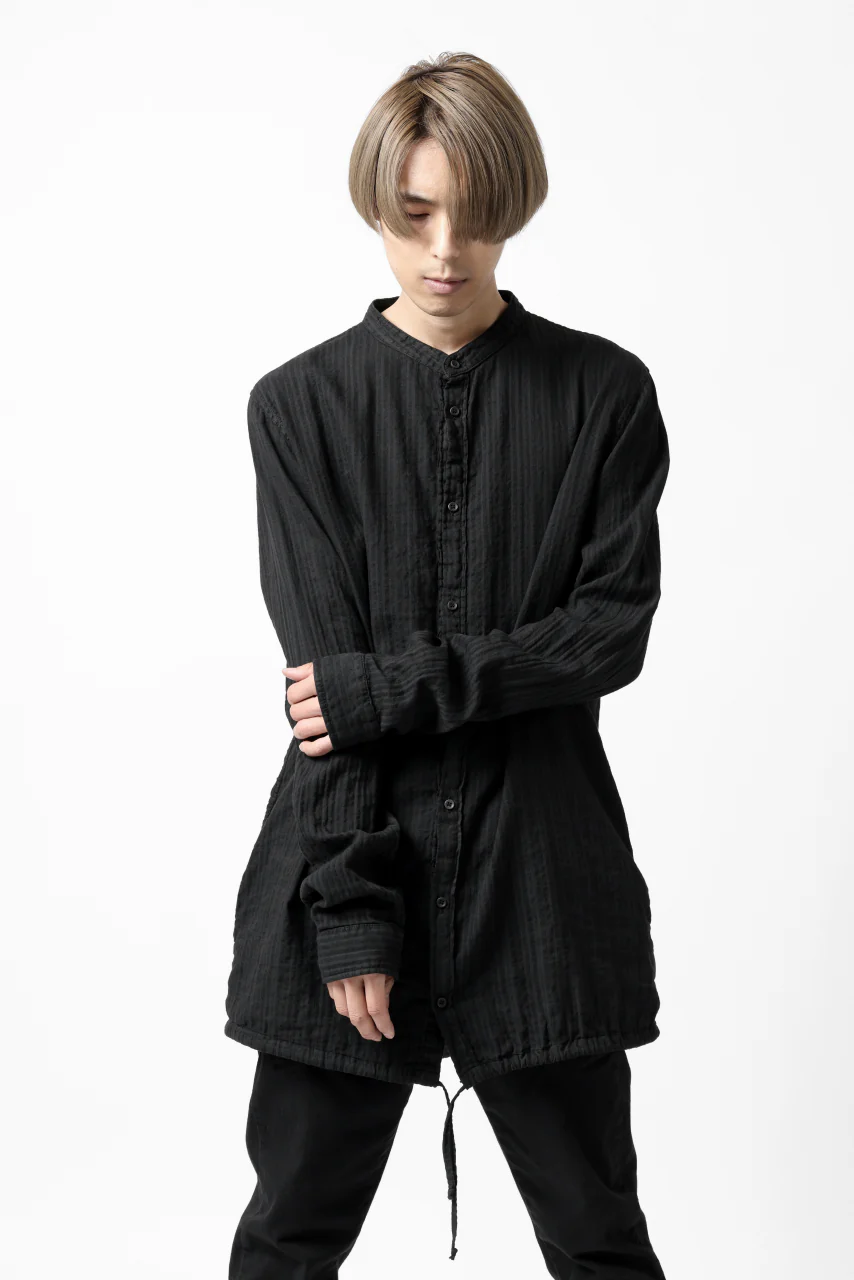 daub DYEING LONG SHIRT / CL-STRIPE (BLACK) - Image 30