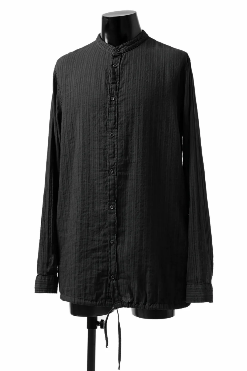 daub DYEING LONG SHIRT / CL-STRIPE (BLACK) - Image 4