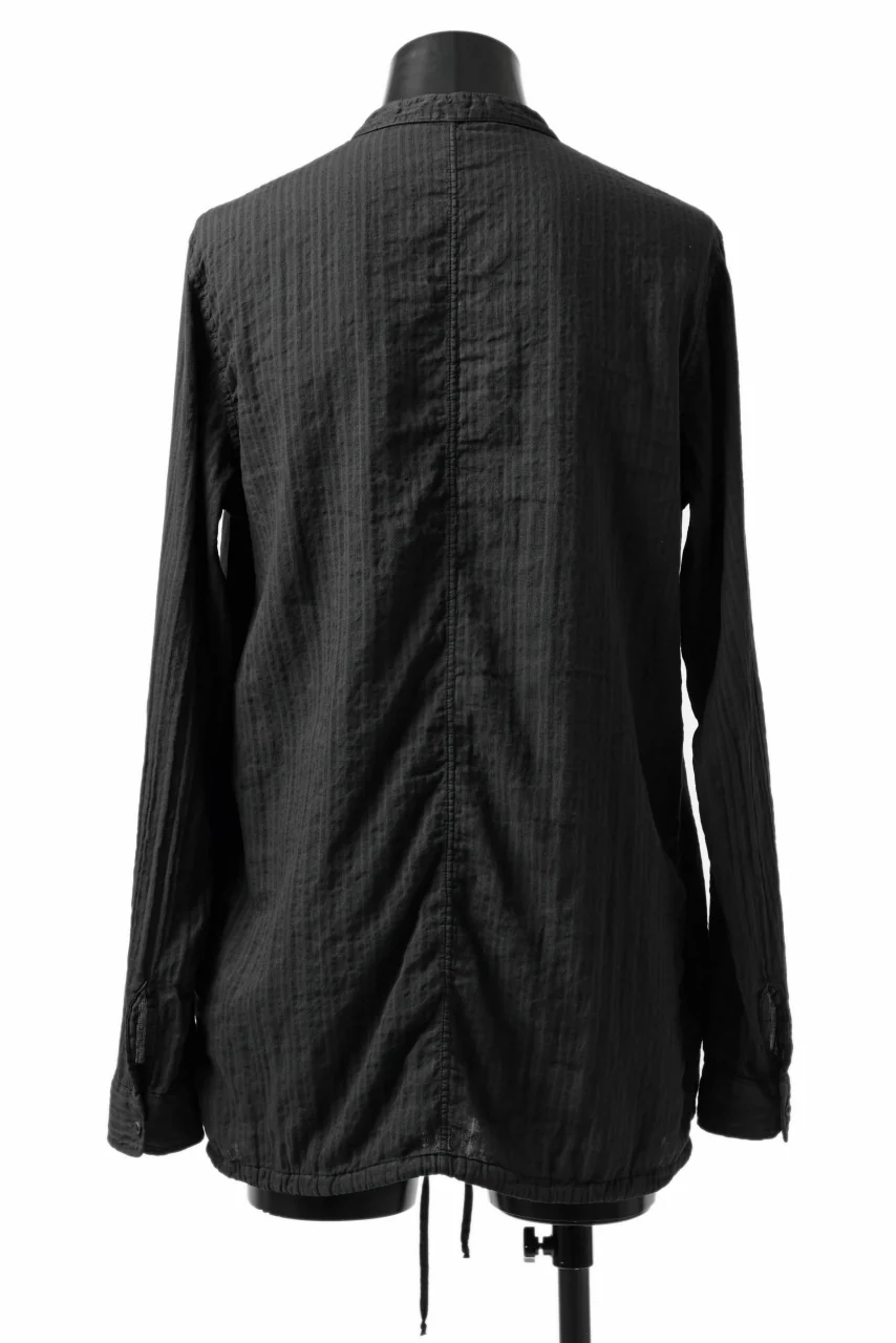 daub DYEING LONG SHIRT / CL-STRIPE (BLACK) - Image 5