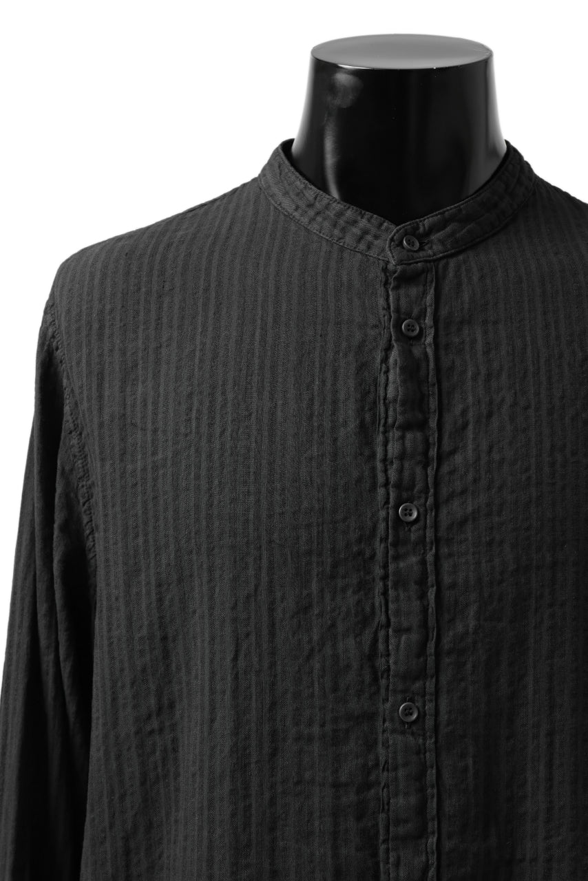 daub DYEING LONG SHIRT / CL-STRIPE (BLACK) - Image 6