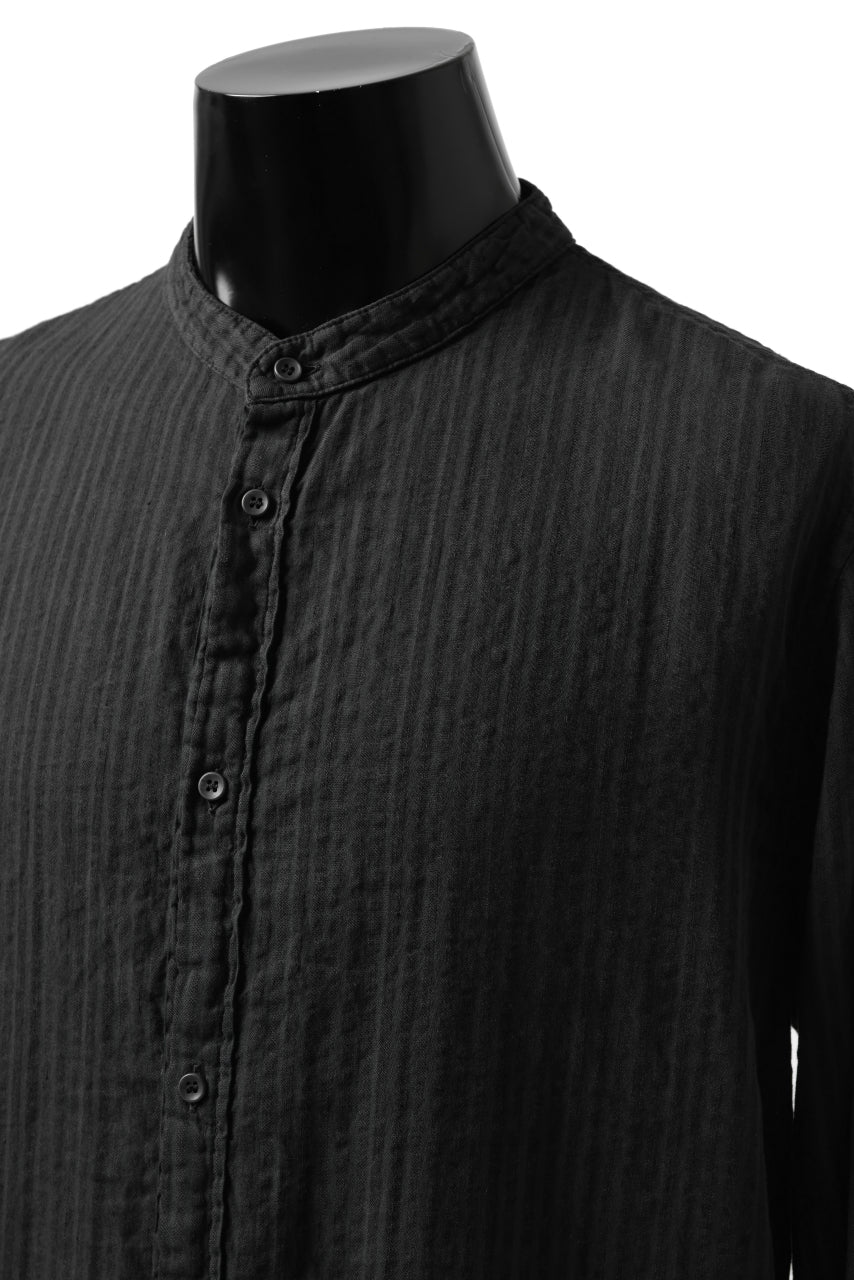 daub DYEING LONG SHIRT / CL-STRIPE (BLACK) - Image 7