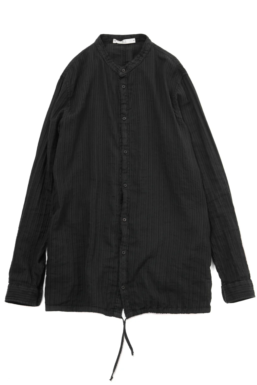 daub DYEING LONG SHIRT / CL-STRIPE (BLACK) - Image 9