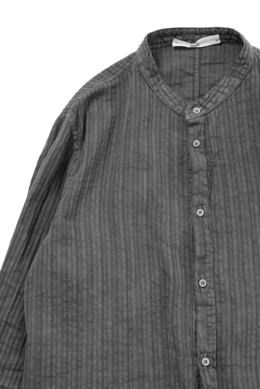 daub DYEING LONG SHIRT / CL-STRIPE (GREY) - Image 16