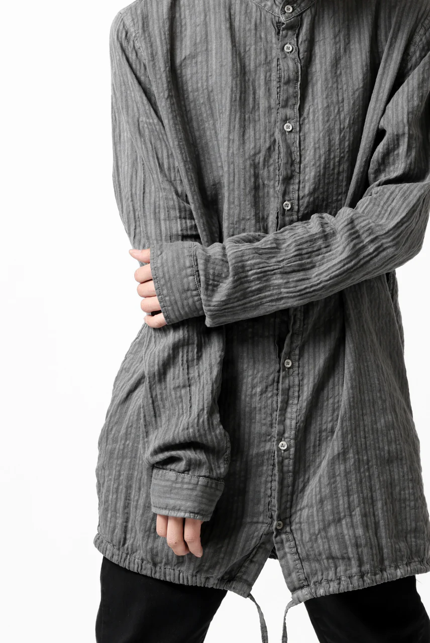 daub DYEING LONG SHIRT / CL-STRIPE (GREY) - Image 32