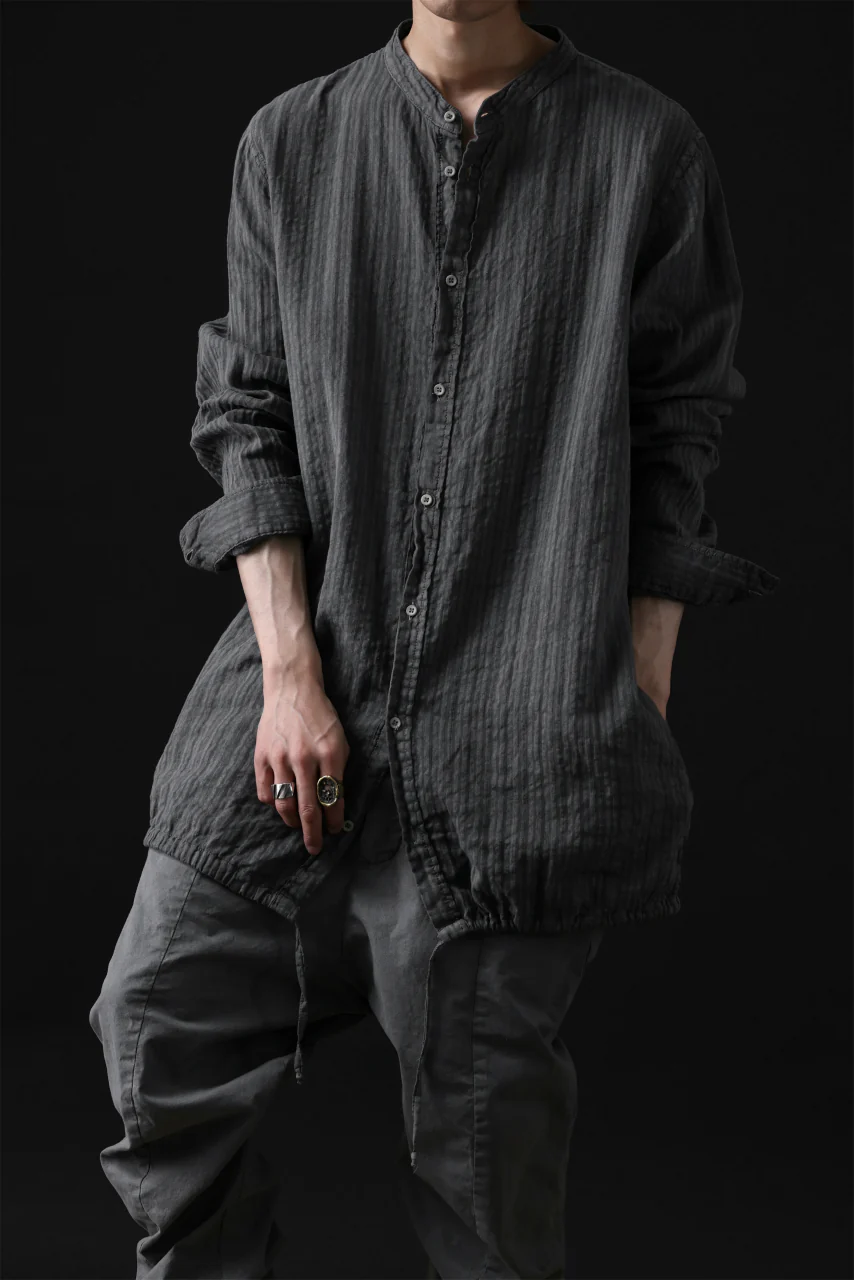 daub DYEING LONG SHIRT / CL-STRIPE (GREY) - Image 44