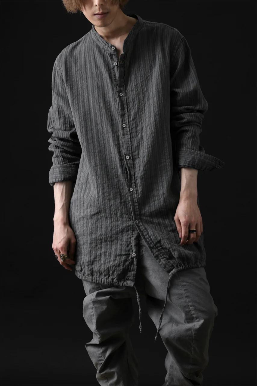 daub DYEING LONG SHIRT / CL-STRIPE (GREY) - Image 45