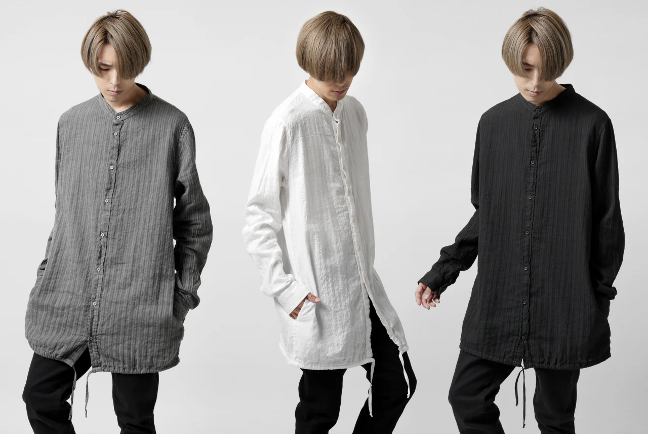 daub DYEING LONG SHIRT / CL-STRIPE (GREY) - Image 61