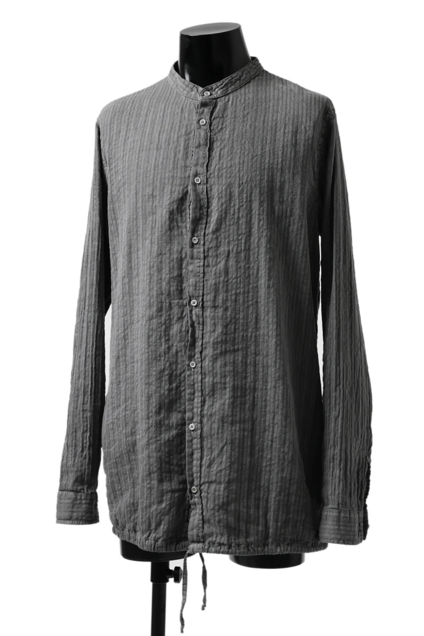 daub DYEING LONG SHIRT / CL-STRIPE (GREY) - Image 8