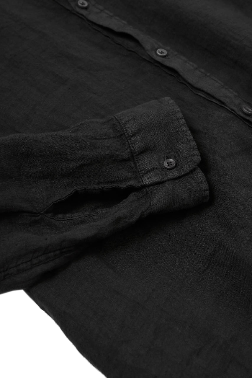 daub DYEING LONG SHIRT / SOFT LINEN (BLACK) - Image 15