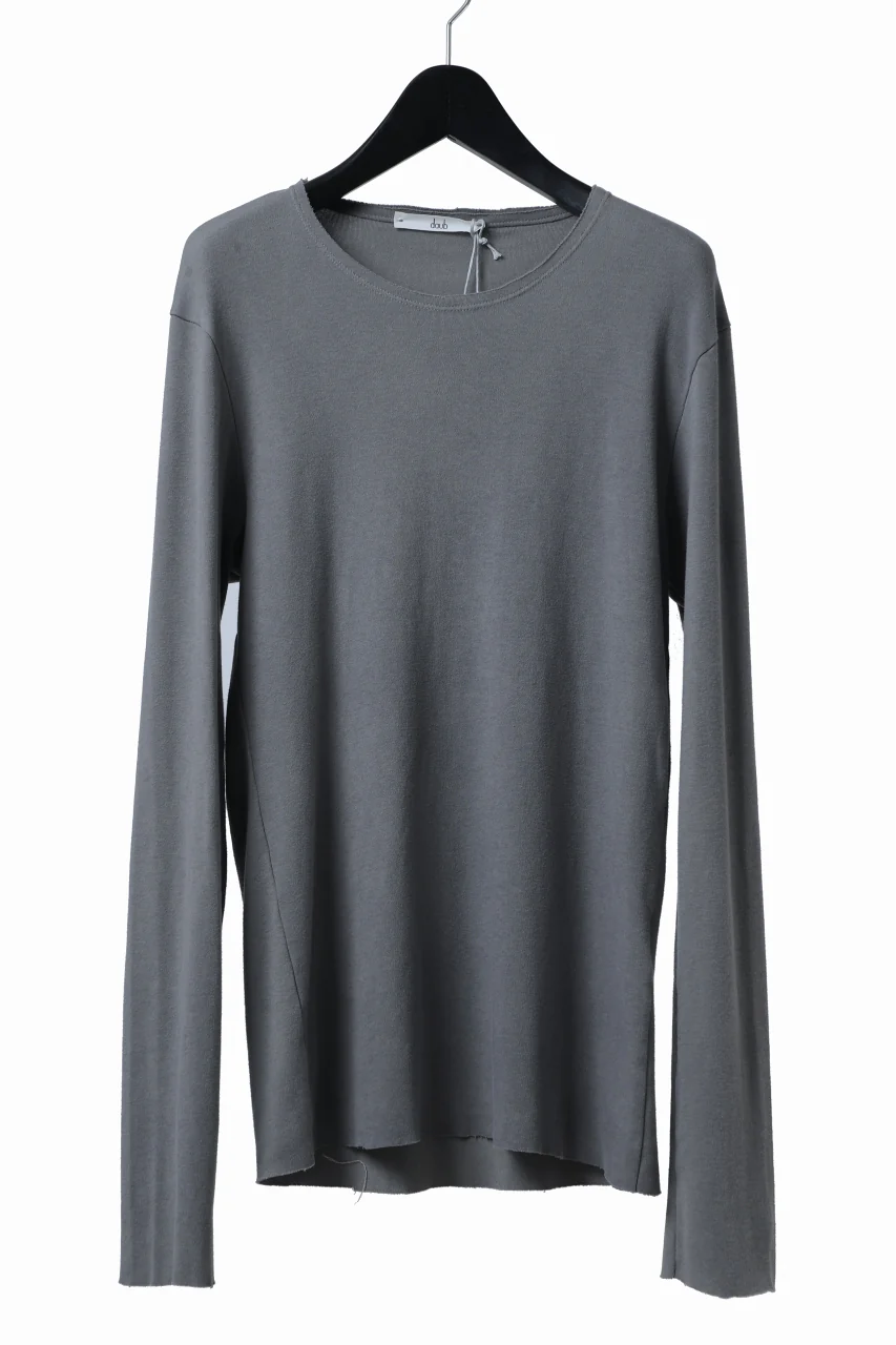 daub DYEING LONG SLEEVE CUTSEWN / C.JERSEY (GREY)