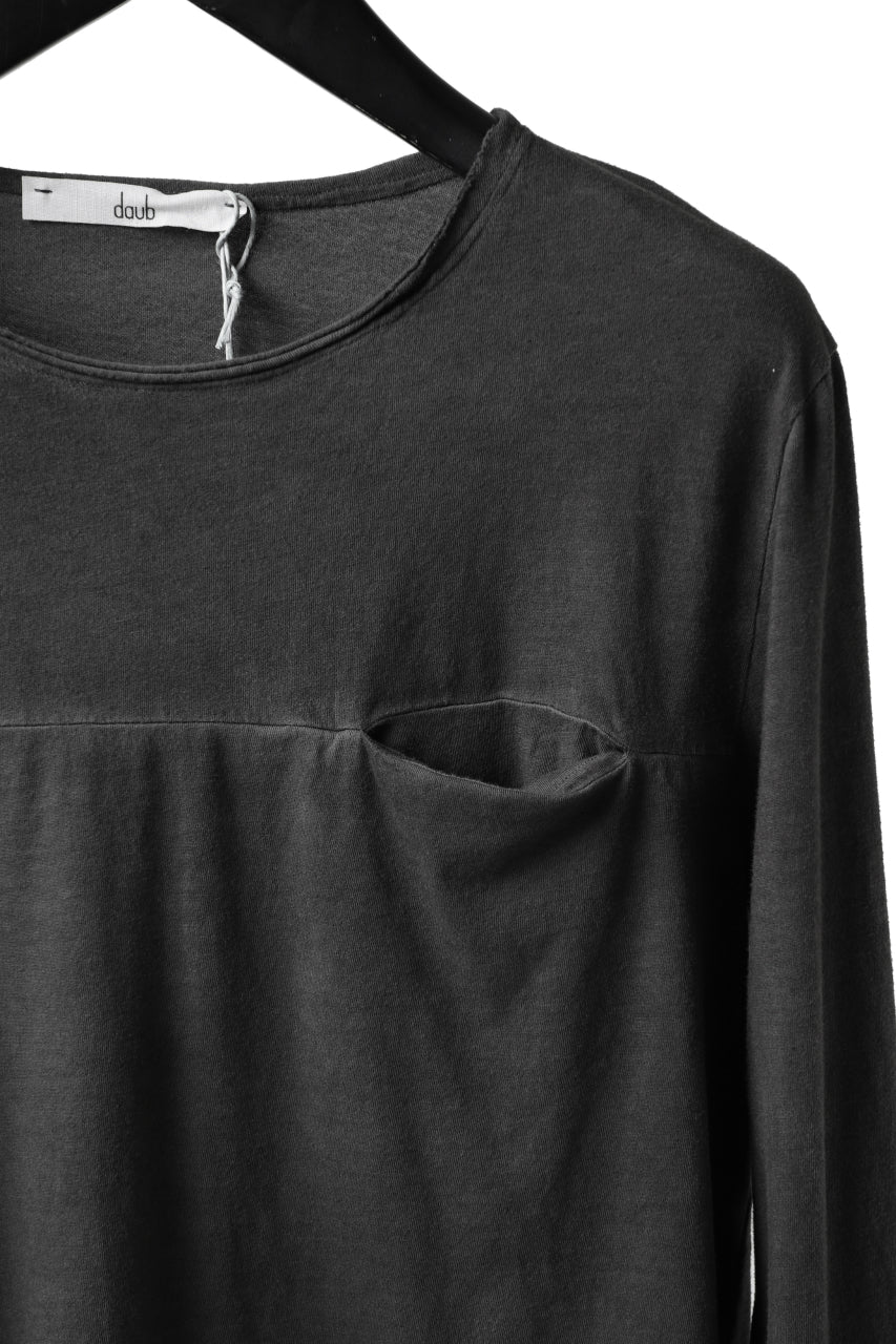 daub DYEING LS CUT SEWN CHEST POCKET DETAIL / C.JERSEY (DARK GREY) - Image 10