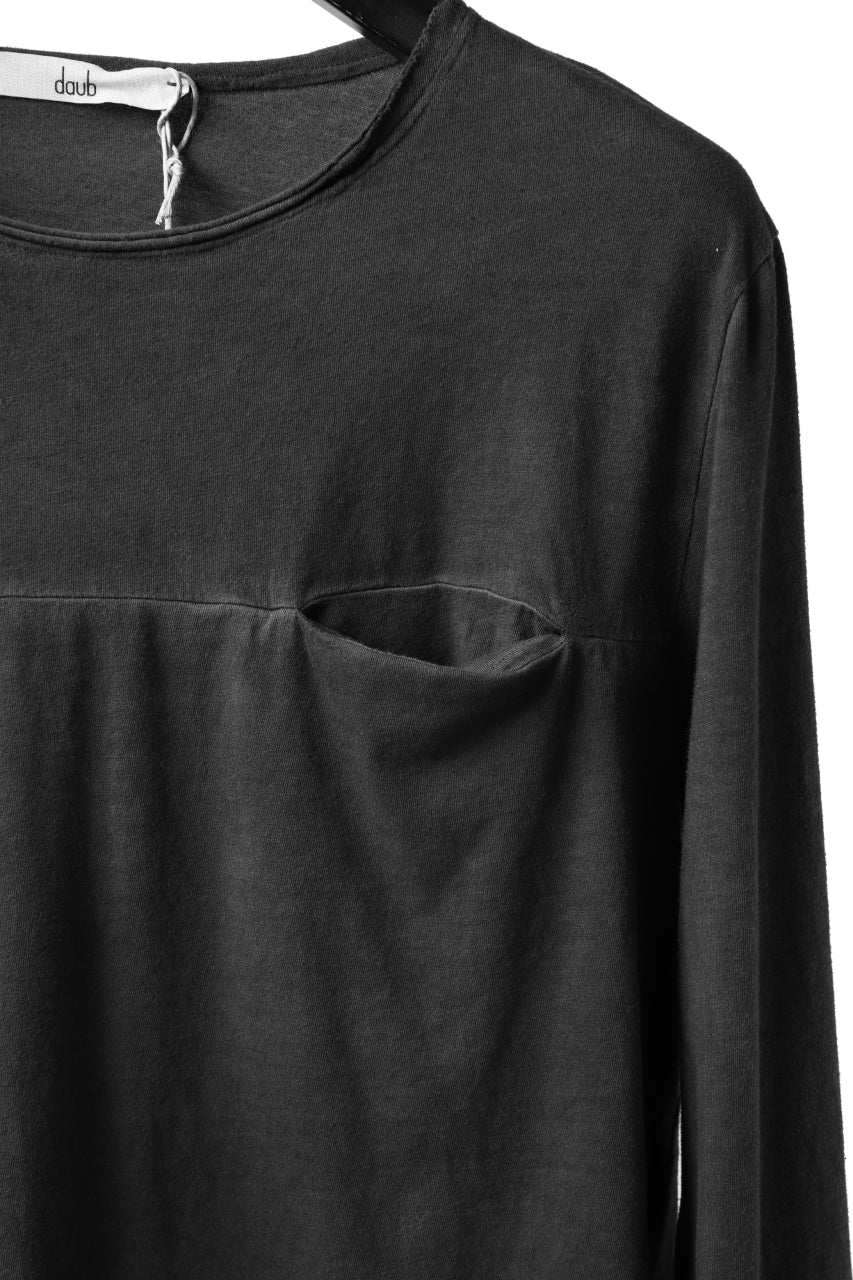 daub DYEING LS CUT SEWN CHEST POCKET DETAIL / C.JERSEY (DARK GREY) - Image 11