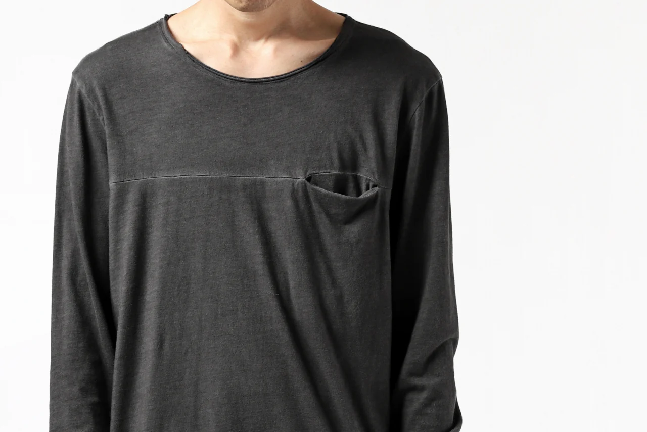 daub DYEING LS CUT SEWN CHEST POCKET DETAIL / C.JERSEY (DARK GREY) - Image 21