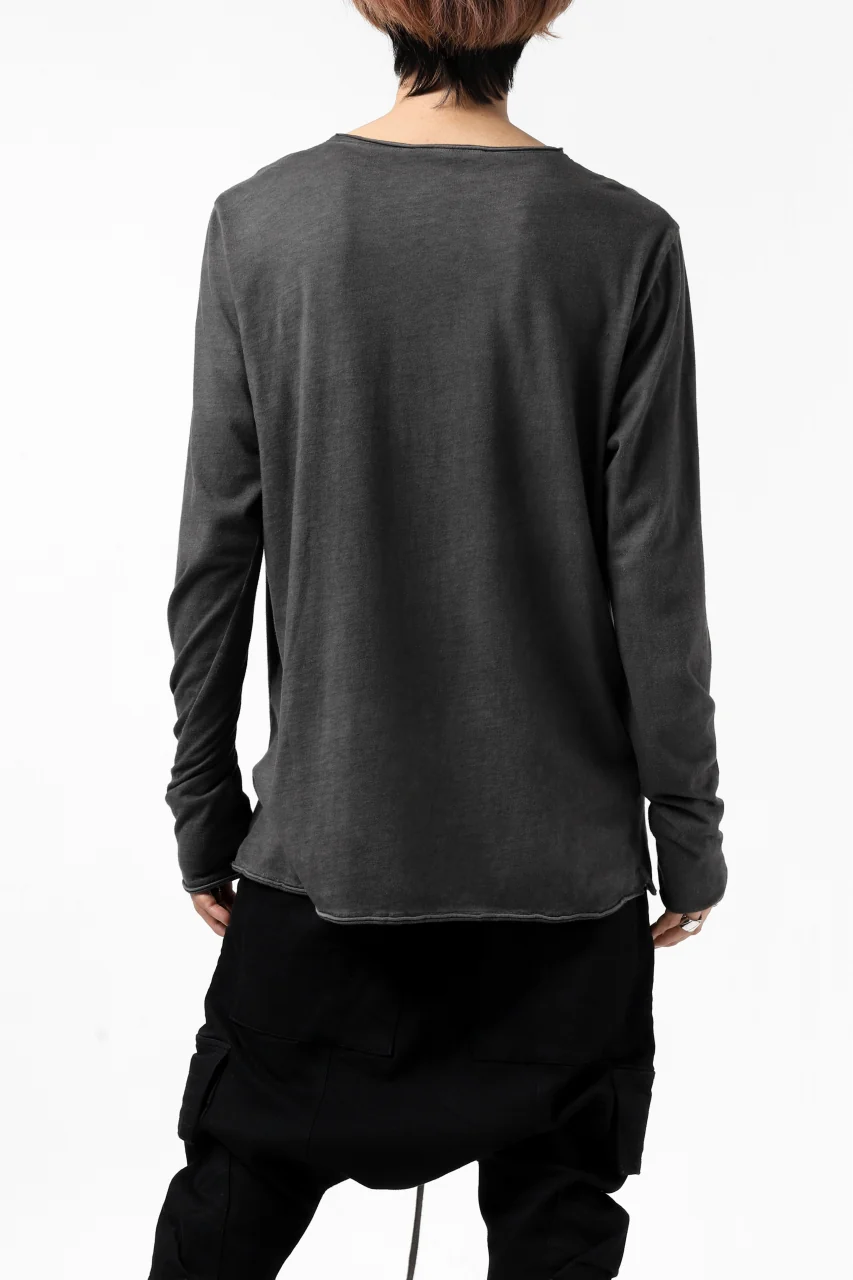daub DYEING LS CUT SEWN CHEST POCKET DETAIL / C.JERSEY (DARK GREY) - Image 5