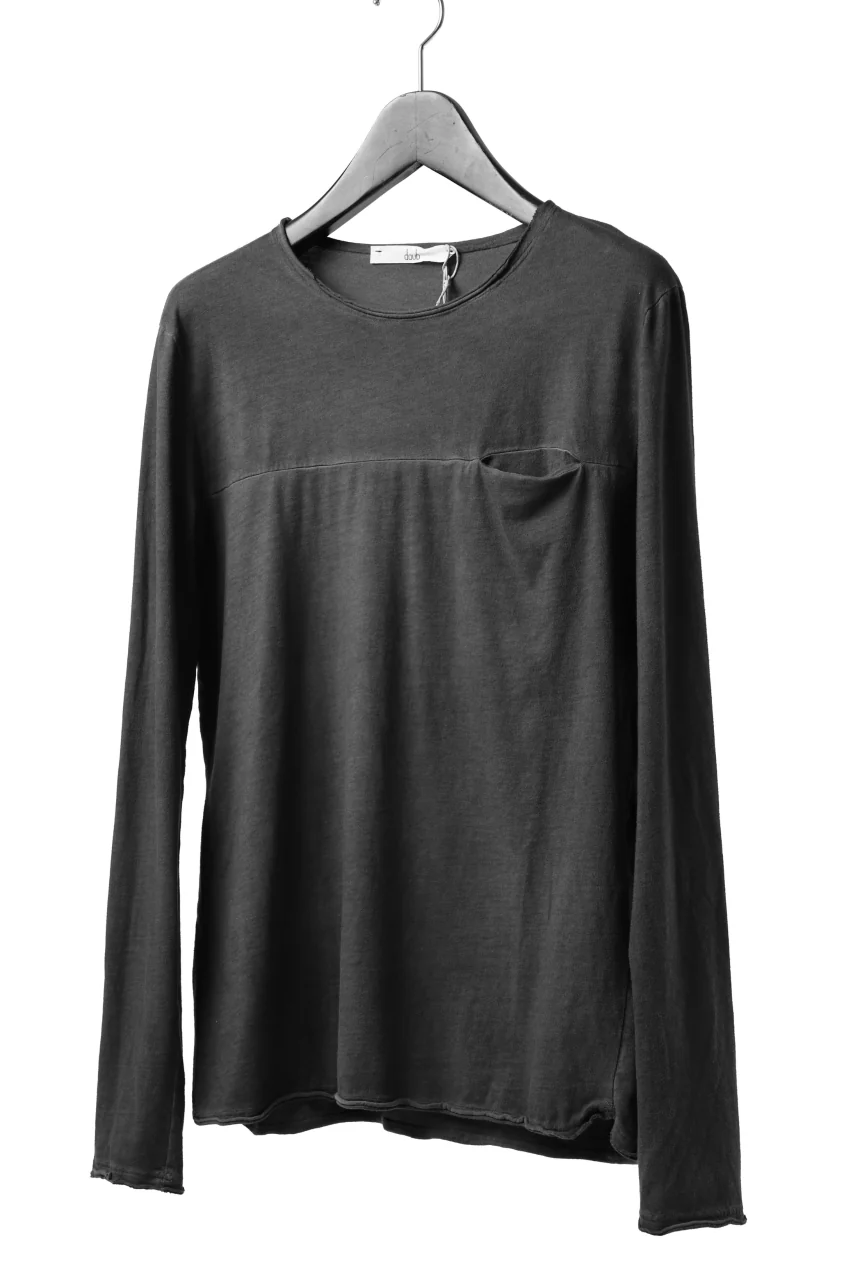 daub DYEING LS CUT SEWN CHEST POCKET DETAIL / C.JERSEY (DARK GREY) - Image 7