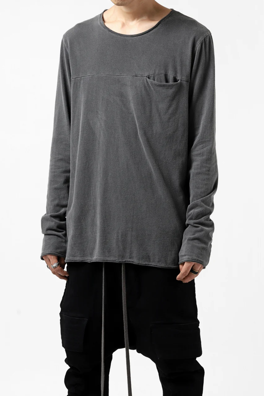 daub DYEING LS CUTSEWN CHEST POCKET DETAIL / C.JERSEY (GREY) - Image 5