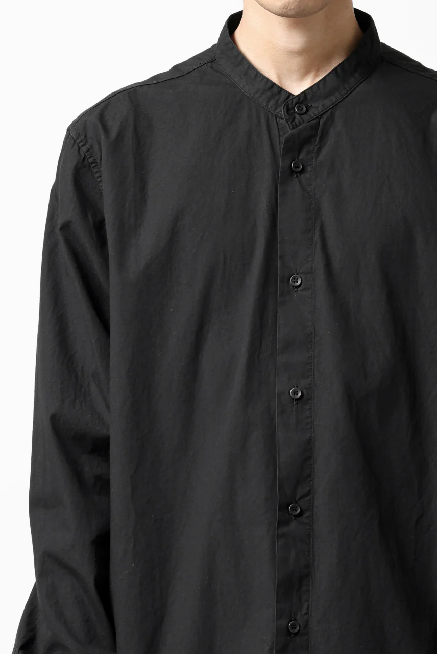 daub DYEING MINIMAL LS SHIRT / C.POPLIN (BLACK) - Image 27