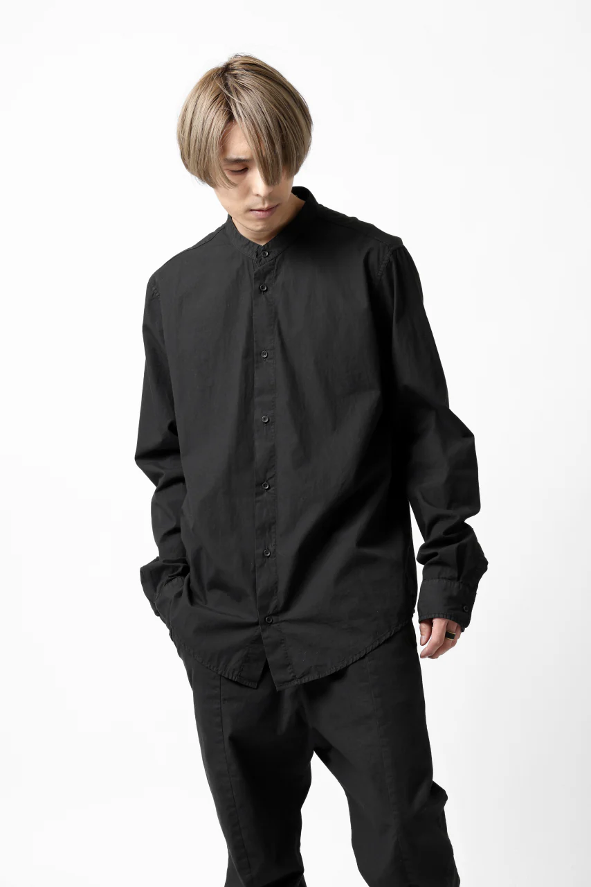 daub DYEING MINIMAL LS SHIRT / C.POPLIN (BLACK) - Image 3