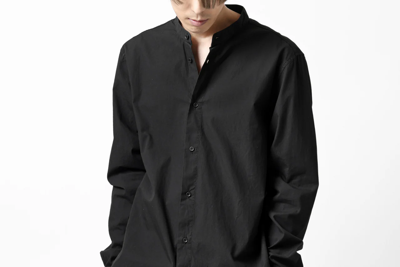 daub DYEING MINIMAL LS SHIRT / C.POPLIN (BLACK) - Image 32